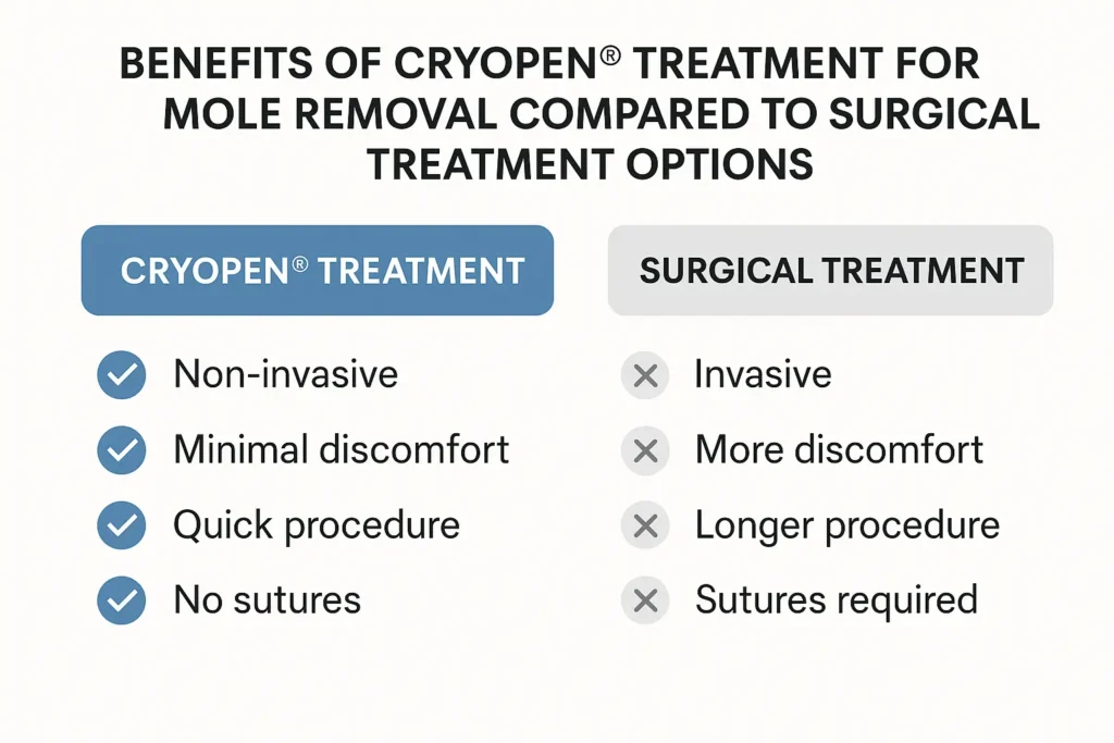 Benefits of professional mole-removal assessment at LA LIPO Enfield Lock